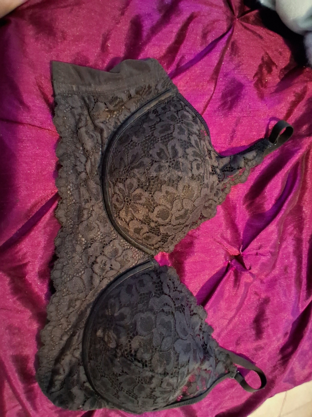 Maidenform Black Floral Lace Bra
